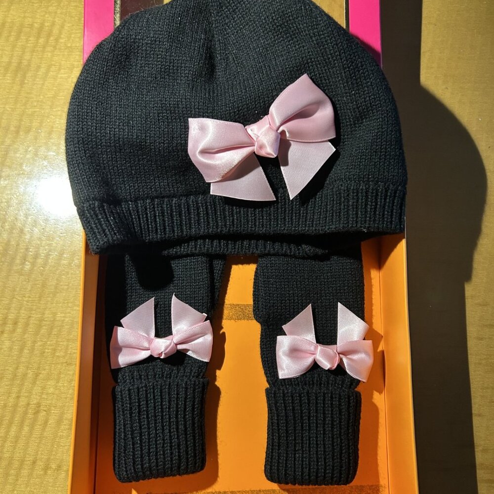 Kate Spade Hat and mittens NEW
